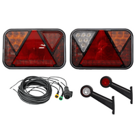 Lichtset: FRISTOM LED-Rückleuchten + HORPOL LED-Seitenmarkierungsleuchten + MANTES 7m 13-PIN-Kabelbaum