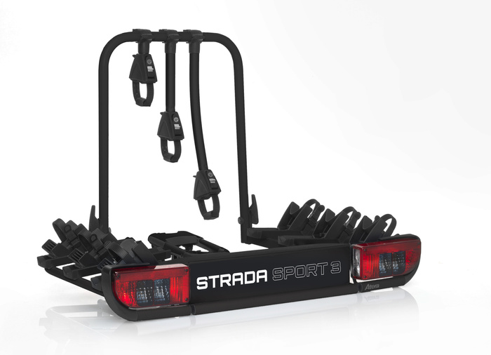 Atera Strada Sport M3 - Anhängerkupplungs-Fahrradträger für 3 Fahrräder (schwarz)