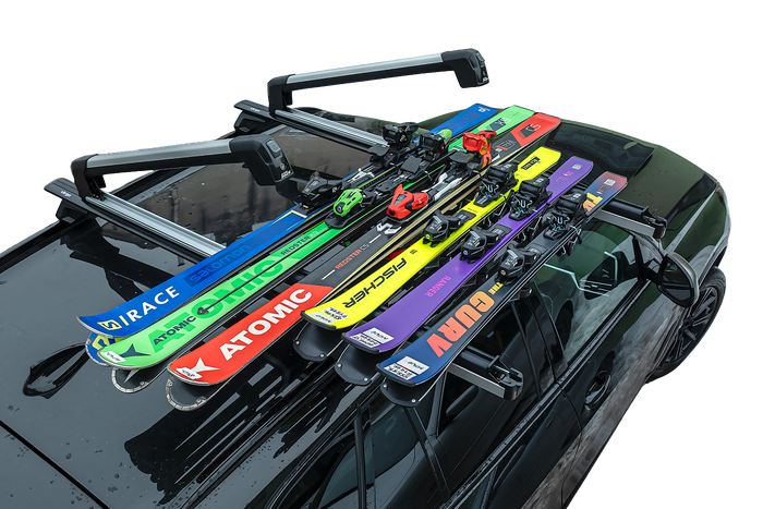 Inter Pack Frostline 6 – ausziehbarer Aluminiumhalter für 6 Paar Ski oder 4 Snowboards