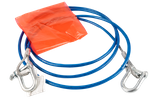 Abschleppseil mit Schäkel LAMPA Stahlseil 3,5m/6mm/3t blau
