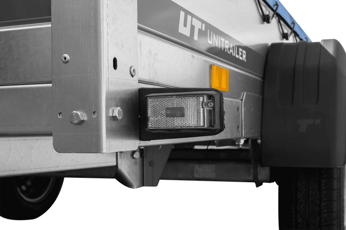 Riesiger Anhänger mit blauer Flachplane GARDEN TRAILER 264 KIPP [ohne Planenträger]