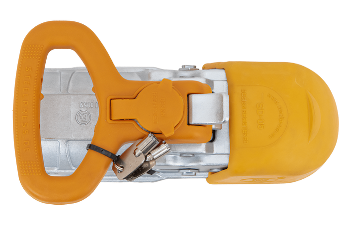 STEELPRESS BC-3500E-00-02+SD Kugelkopfkupplung für einen 3500 kg schweren Anhänger mit einer 60,5 mm starken Gusseisenrohrdeichsel