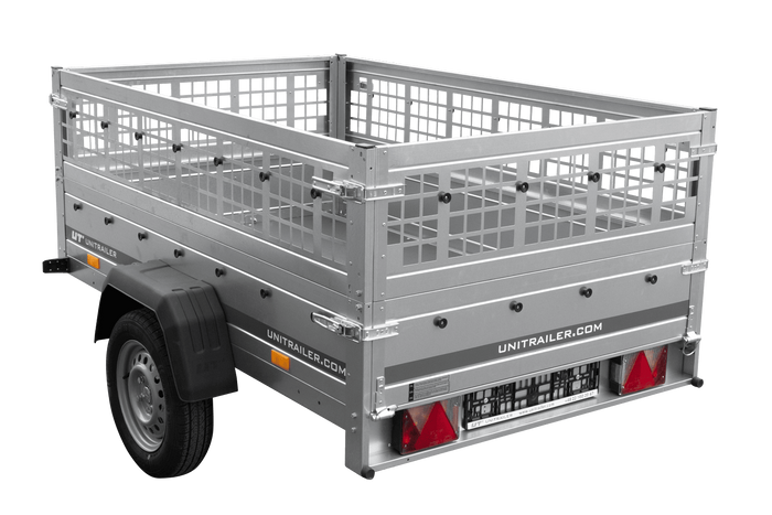 Einachsanhänger 200x125 UNITRAILER GARDEN 201 KIPP mit Gitterseitenwänden