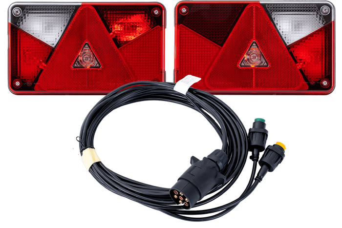 ASPÖCK MULTIPOINT V Rücklichter + MANTES 4m 7PIN Kabelbaum