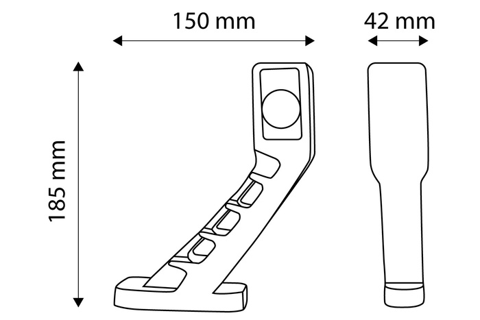 Set bestehend aus zwei TT TECHNOLOGY TT.12191 LED Begrenzungsleuchten, links + rechts, auf einem Gummiarm