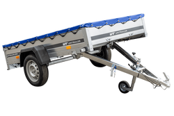 PKW?Anhänger 230x125 UNITRAILER GARDEN 230 KIPP mit H-0-Rahmen und blauer Plane