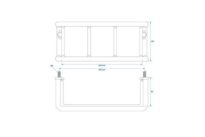 ProPlus Schutzgitter für Anhänger-Rückleuchten, Rückleuchtenabdeckung 228 x 105 x 80 mm