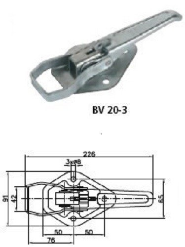 Seitenkupplung mit Verschluss WINTERHOFF BV 20-3 + BVG 20-A kompletter Anhänger Seitenverschluss