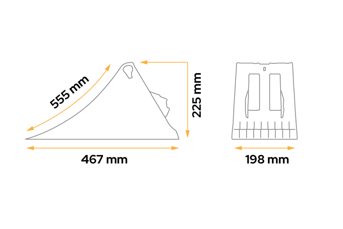 E53 Unterlegkeil mit LOKHEN Befestigungswinkel H: 225mm