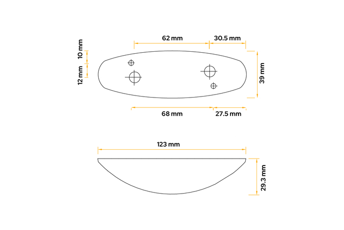 ASPÖCK FLEXIPOINT II Universal-Begrenzungsleuchte im schwarzen Gehäuse