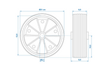 Ersatzrad für ProPlus 341549 Vollgummi-Stützrad 220x70mm