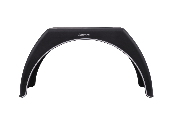 Kotflügel für Anhänger 15-17,5" DOMAR DK3114, flacher Radlauf 950/300 mm mit weißer Zierleiste