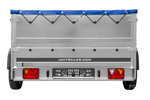 Zweiachsiger Anhänger 264x150 UNITRAILER GARDEN 265/2 KIPP mit BIS-Seitenwänden, H-0-Rahmen und blauer Plane