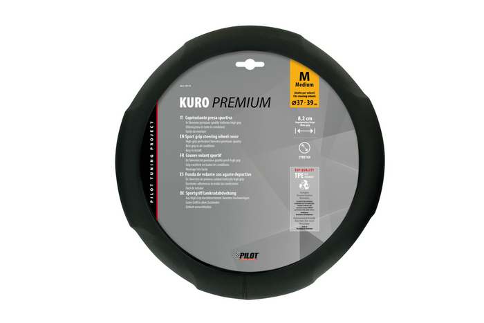 LAMPA KURO Lenkradbezug 37-39 cm schwarz 