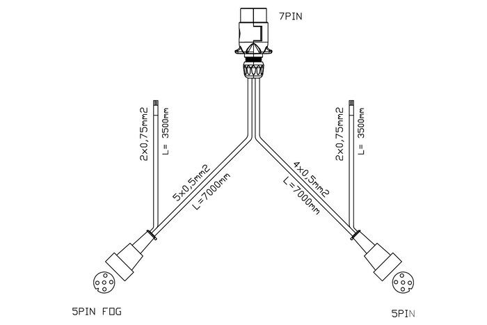 Rückleuchten-set: DOBPLAST DPT35 LED-Rückleuchten + FRISTOM FT-009 LED-Seitenmarkierungsleuchten + MANTES 7m 7-PIN-Kabelbaum