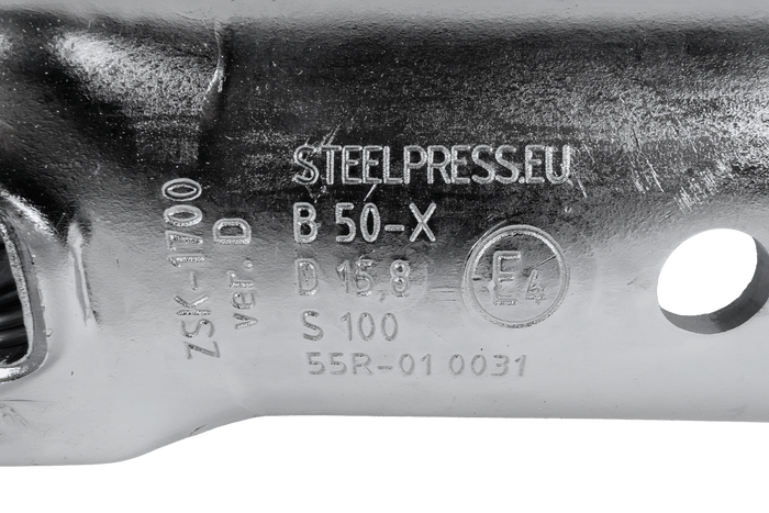 STEELPRESS ZSK-1700D+Z2 Kugelkupplung für 1700 kg Anhänger mit 35-50 mm Rohrzugstange