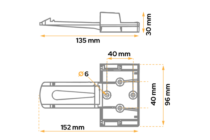 Unterlegkeil mit Montagehalterung AL-KO UK10 H:102mm