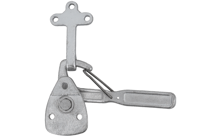 Linke Anhängerkupplung mit WINTERHOFF WV 10-L + WVG 10-A Verschluss, kompletter Anhängerseitenverschluss