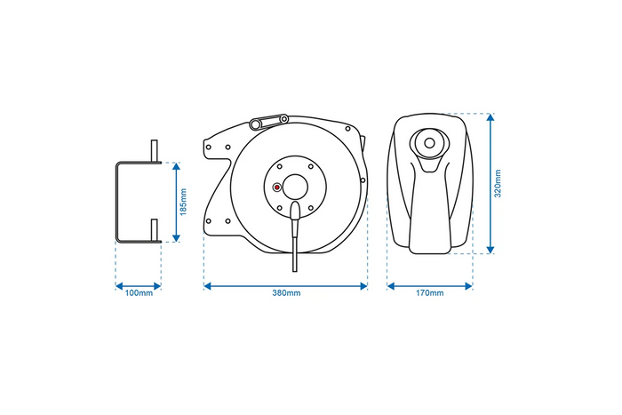 ProPlus 580786 automatisches Aufrollkabel, 15 m Kabel