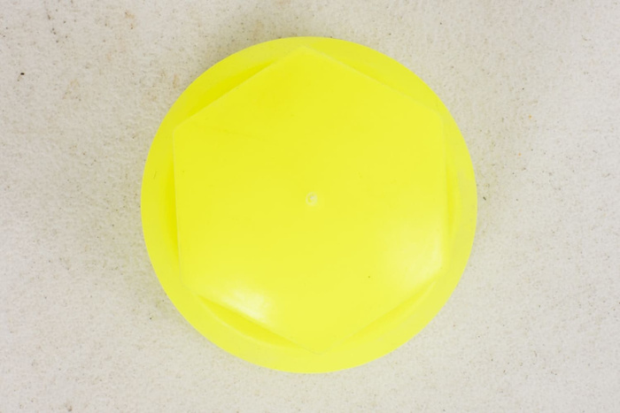 Auslasskappe mit Anzeige für Radbolzen HIGH FI33 GELB