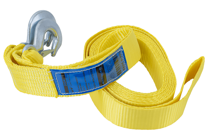Abschleppseil mit Haken UNITRAILER Abschleppgurt 5m/50mm/4t gelb