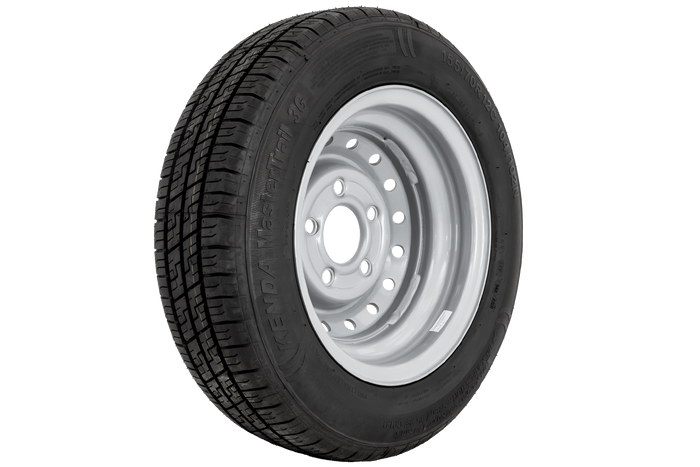 Verstärktes Rad für Anhänger REIFEN KENDA 155/70 R12C 104/102N KENDA RIM 4,5Jx12"H2 5x112 ET:20