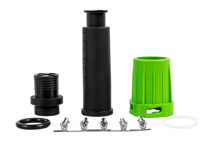MANTES wasserdichter Stecker für Anhängerrückleuchten, Bajonett, 5-polig, grün, rechts