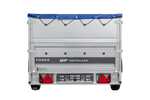 Leichter Anhänger 264x125 UNITRAILER FORCE 264 KIPP mit BIS-Seitenwänden, H-0-Rahmen und blauer Plane