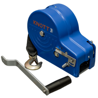OUTLET Manuelle Seilwinde für KNOTT 1150 kg Anhänger mit Gurt