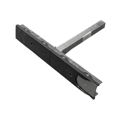 UNITRAILER Flache Seitenstütze für Bootsanhänger, Länge 59 cm, Höhe 40 cm, GRAU