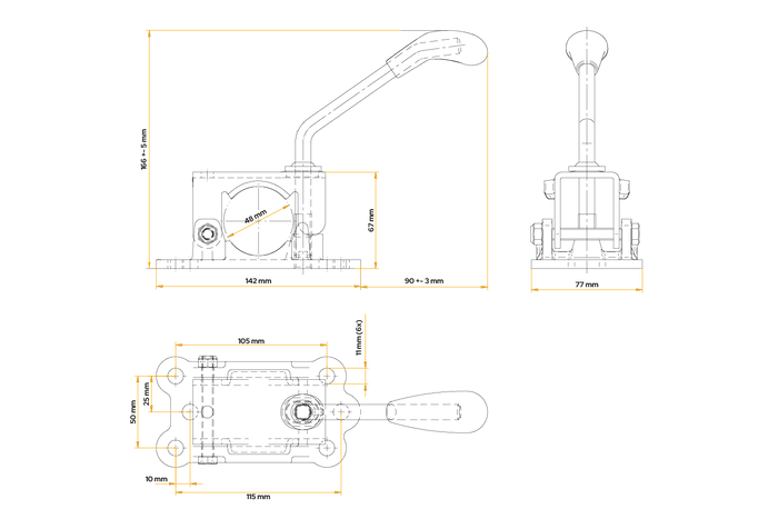 Klemmschelle für Stützrad KNOTT 4802869X 48mm