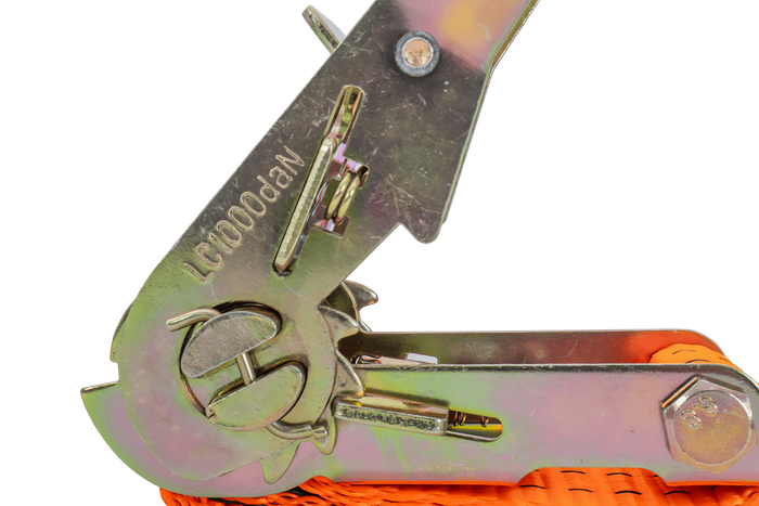 UNITRAILER 6 m/35 mm/2 t oranges Transportband mit Spanner