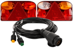 Rücklichter FRISTOM FT-088 + MANTES Kabelbaum 7m 13-PIN
