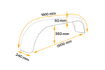 Tandem-Kotflügel für Anhänger 13-14" DOMAR D29300 flacher Radlauf 1500/240mm
