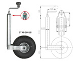 WINTERHOFF ST48-260LB Stützrad 150 kg 48 mm 500–710 mm