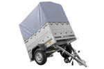 Neuer Anhänger Kipper, ungebremst, GARDEN TRAILER 150 KIPP mit zusätzlichen Bordwänden, Stützrad, Hochplane und Hochspriegel