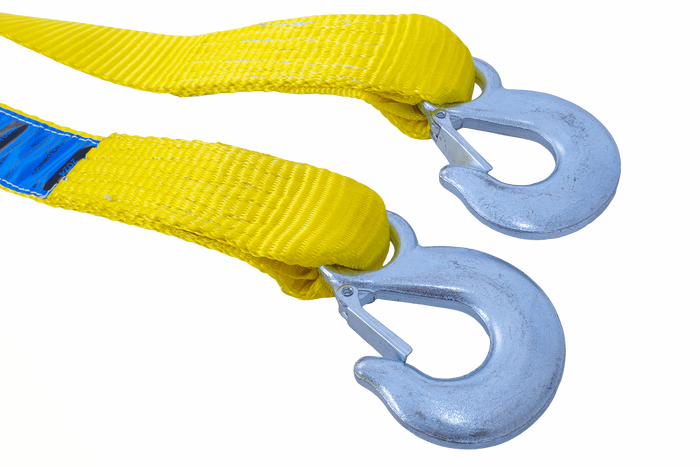 Abschleppseil mit Haken UNITRAILER Abschleppgurt 5m/50mm/7,5t gelb