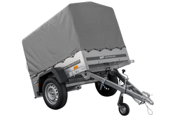 Kipp-Anhänger 750 kg Garden Trailer 150 KIPP, 150 x 106 cm [mit Hochplane, Hochspriegel und Stützrad]