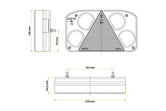 HORPOL LZD845 LED Rücklicht 6 Funktionen links