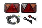 Lichtset: FRISTOM LED-Rückleuchten + HORPOL LED-Seitenmarkierungsleuchten + MANTES 7m 7-PIN-Kabelbaum