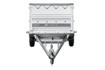 Einachsiger Anhänger auf Blattfedern 264x125 UNITRAILER FORCE 264/R KIPP mit BIS-Seitenwänden, H-0-Rahmen und grauer Plane