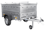 Leichter Anhänger 200x106 UNITRAILER GARDEN 200 KIPP mit BIS-Seitenwänden und Aluminiumabdeckung