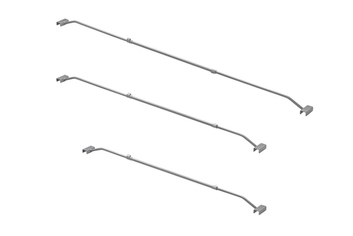 Flache Planenhalterung für ProPlus-Anhänger 340918V01, verstellbar 152–220 cm