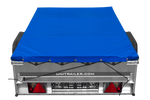 PKW Anhänger auf Federn 200x125 UNITRAILER GARDEN 201/R KIPP mit H-0 Rahmen und blauer Plane