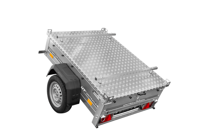 Einachsanhänger 750 kg, 150 x 106 cm Garden Trailer 150 KIPP mit Aluminium-Deckel