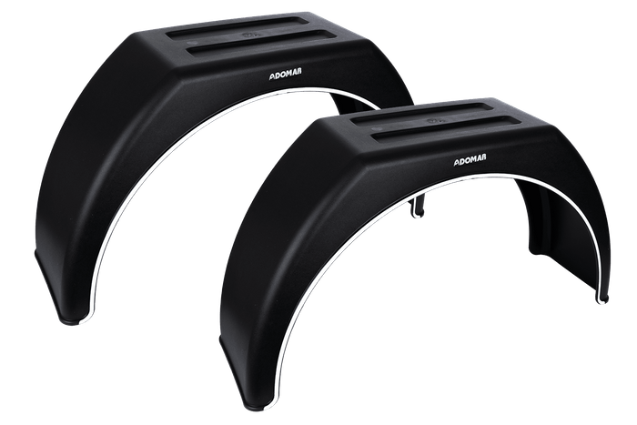 Satz mit zwei Kotflügeln für einen 14-17&quot; Anhänger DOMAR DK3110 flache Radkästen 870/260mm