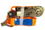 Satz aus vier UNITRAILER 6m/25mm/1t orangefarbenen Transportgurten mit Spanner