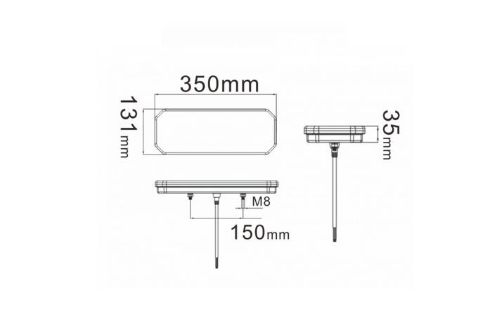TruckLED L1949 LED-Rückleuchte, 6 Funktionen links