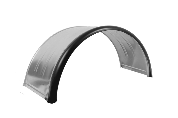 Doppelkotflügel für Anhänger 15-16" DOMAR DK7120 Radlauf 880/400 mm Metall mit Gummikante