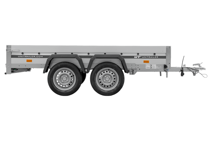 Zweiachsiger Anhänger mit Aluminiumseitenwänden 264x125 Unitrailer Garden 264/2 KIPP ALU